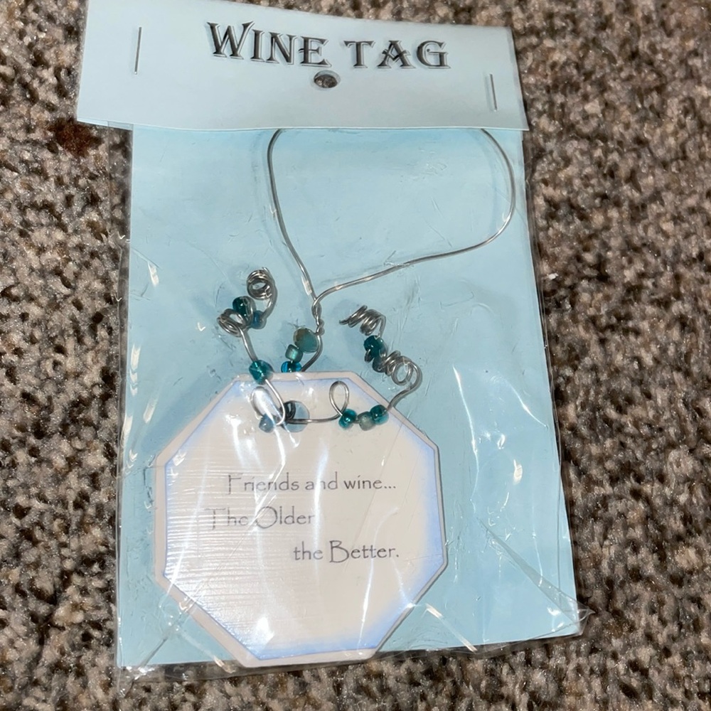 New Friends and wine … the older the better wine bottle charm